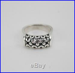 James Avery Sterling Silver CARVED Ring Size 7 Retired