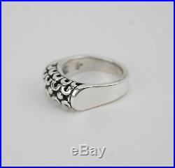 James Avery Sterling Silver CARVED Ring Size 7 Retired