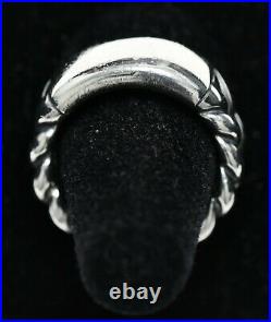 James Avery Sterling Silver Cable Engravable Band Ring Size 10 Braid