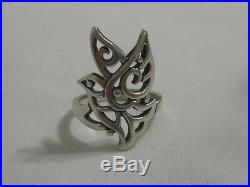 James Avery Sterling Silver Capistrano Open Work Dove Ring Size Shown in Pics
