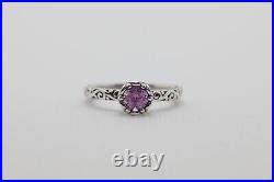 James Avery Sterling Silver Cherished Birthstone Pink Sapphire Ring Size 5.5