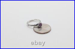 James Avery Sterling Silver Cherished Birthstone Pink Sapphire Ring Size 5.5