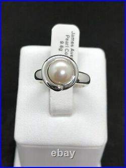 James Avery Sterling Silver Coil Pearl Ring RETIRED