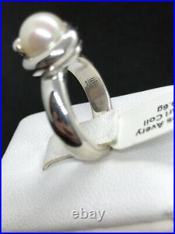 James Avery Sterling Silver Coil Pearl Ring RETIRED