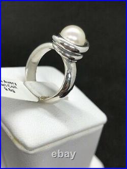 James Avery Sterling Silver Coil Pearl Ring RETIRED