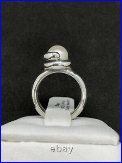 James Avery Sterling Silver Coil Pearl Ring RETIRED