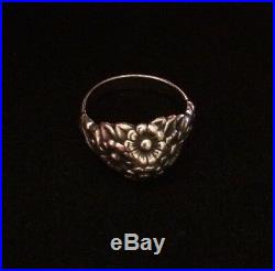 James Avery Sterling Silver Daisy Flower Dome Ring Retired Size 6.5
