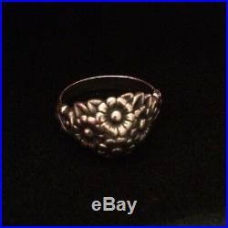 James Avery Sterling Silver Daisy Flower Dome Ring Retired Size 6.5