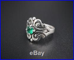 James Avery Sterling Silver Emerald Spanish Lace Ring Size 6.5 RG-1245 RS1856