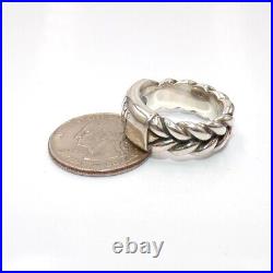 James Avery Sterling Silver Engraveable Braided Band Ring Size 8 LLI4