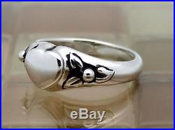 James Avery Sterling Silver Floral Raised Heart Ring Size 7, 5 Grams RETIRED