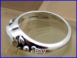 James Avery Sterling Silver Floral Raised Heart Ring Size 7, 5 Grams RETIRED