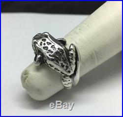 James Avery Sterling Silver Frog Ring Size 5 Retired