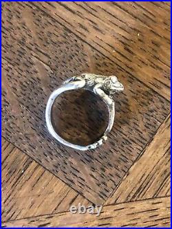 James Avery Sterling Silver Frog Ring Size 8 Retired