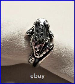 James Avery Sterling Silver Frog Ring Size 9 Retired