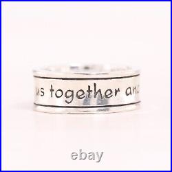 James Avery Sterling Silver God Be With Us Together & Apart Band Ring Size 7.25