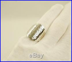 James Avery Sterling Silver HAMMERED OVAL Ring 13.3g Size 8.5 Retiring