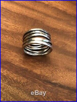 James Avery Sterling Silver Hammered Ring Size 8
