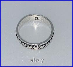 James Avery Sterling Silver Hearts Band Ring Retired Size 5.75