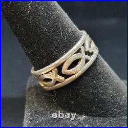 James Avery Sterling Silver Ichthys Christian Fish Ring Sz9.25 4.4g (R907)