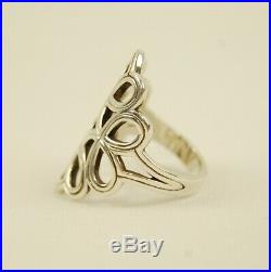 James Avery Sterling Silver LONG SCROLL Ring 9.8g Size 9.5 Retired Rare
