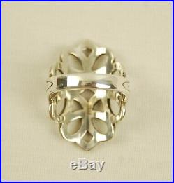 James Avery Sterling Silver LONG SCROLL Ring 9.8g Size 9.5 Retired Rare