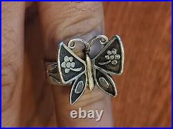 James Avery Sterling Silver Mariposa Butterfly Ring Size 7