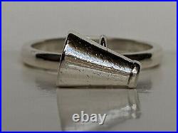 James Avery Sterling Silver Megaphone Charm Ring 3.3g Sz 6.75 Great Condition