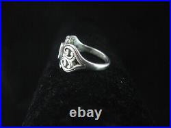 James Avery Sterling Silver Open Lattice Amethyst Hearts Scroll Ring Size 5.75