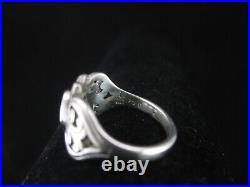 James Avery Sterling Silver Open Lattice Amethyst Hearts Scroll Ring Size 5.75