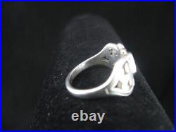 James Avery Sterling Silver Open Lattice Amethyst Hearts Scroll Ring Size 5.75