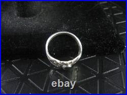 James Avery Sterling Silver Open Lattice Amethyst Hearts Scroll Ring Size 5.75