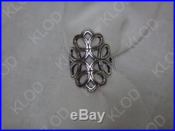 James Avery Sterling Silver Open Scrolled Lattice Ring Size 10 Retired