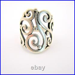 James Avery Sterling Silver Open Sorento Ring Size 6 Scroll Retired