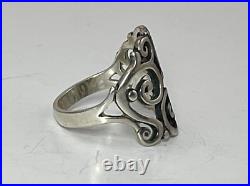 James Avery Sterling Silver Open Sorrento Scroll Ring Sz 9