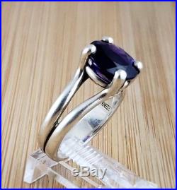 James Avery Sterling Silver Oval Amethyst Ring. Size 7.5