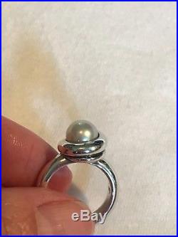 James Avery Sterling Silver Pearl ring discontinued rare