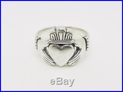 James Avery Sterling Silver Retired Claddagh Ring Size 8.5 Rare Lb-c0863