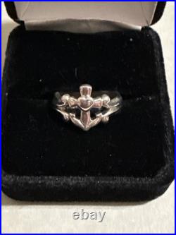 James Avery Sterling Silver Retired Faith Hope Love Anchor Heart Ring Sz 6 James Avery Sterling Silver Retired Faith Hope Love Anchor Heart Ring Sz 6