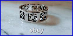 James Avery Sterling Silver Retired Four Seasons Band Ring 8.5 (6g)