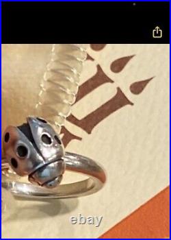 James Avery Sterling Silver Retired Lady Bug Ring Size 5