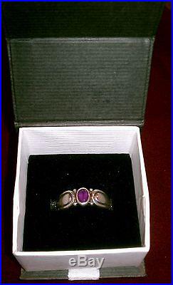 James Avery Sterling Silver Retired Tapered Ring with Amethyst