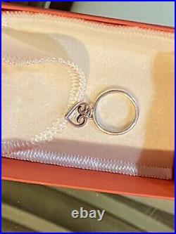 James Avery Sterling Silver Ring Open Heart Charm Dangle Size 4
