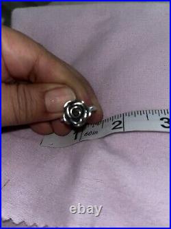 James Avery Sterling Silver Rose Blossom Ring- Size 8