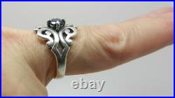 James Avery Sterling Silver Spanish Lace Ring With Sapphire Size 7 Lb-c1819