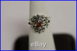 James Avery Sterling Silver Spanish Lace Ring with Citrine -Size 7