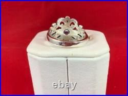James Avery Sterling Silver Spanish Lace with Aqua Spinel Ring Size 6