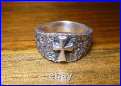 James Avery Sterling Silver Textured Cross Ring Size 9.75 Retired