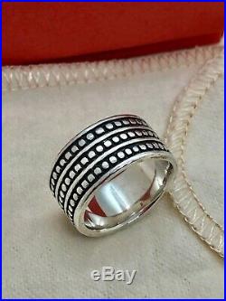 James Avery Sterling Silver Triple Beaded Band Ring, Size 7 HTF RETIRED