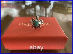 James Avery Sterling Silver Turquoise Turtle Ring, size 9, Excellent Condition